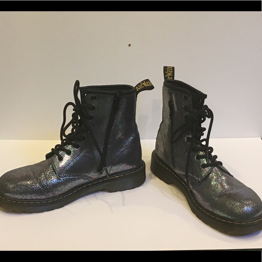 Dr. Martens Delaney sparkly unisex boots.  US 6L